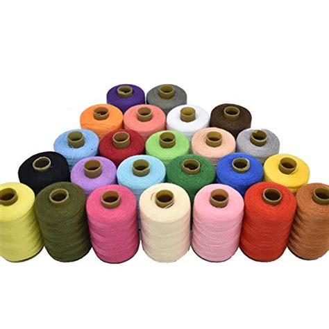 Sewing Thread 24 Colors Sewing Industrial Purpose for Machine and Hand Stitching 1000 Yards ...