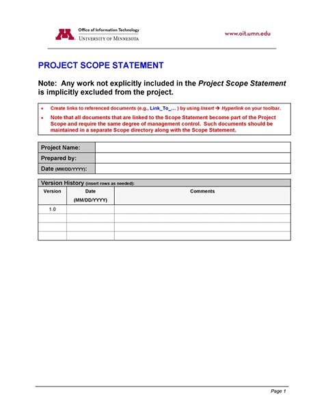 43 Project Scope Statement Templates And Examples ᐅ Templatelab