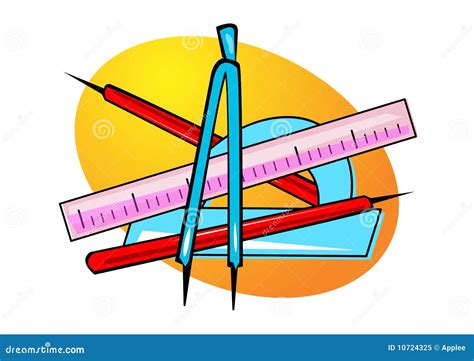 Geometry Tools Illustration Stock Illustration Illustration Of