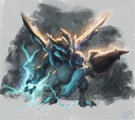 Kyurem Black By Mazerbolt On Deviantart Black Pokemon Pokemon Dragon