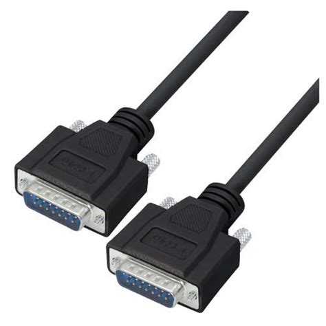 Deluxe Molded Black D Sub Cable DB15 Male Male 25 0 Ft CSMNB15MM 25