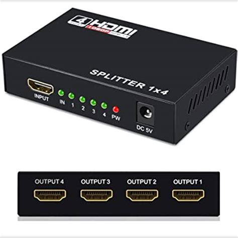 Multiplicador Splitter Hdmi 1 Entrada X 4 Salidas 1080 1x4 Zer