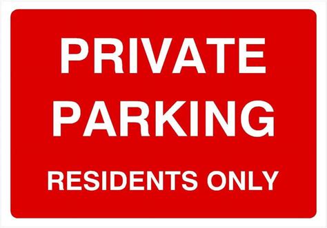 Private Parking Residents Only Sign Parking Signs & Permits Metal Sign