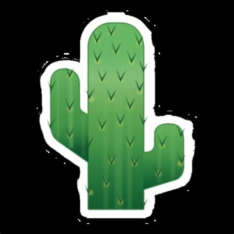 "Cactus Emoji" Stickers by elliegillard | Redbubble