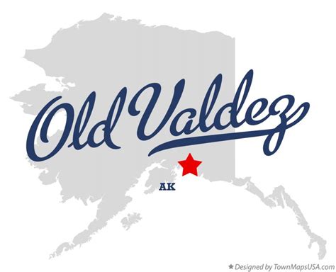 Map of Old Valdez, AK, Alaska