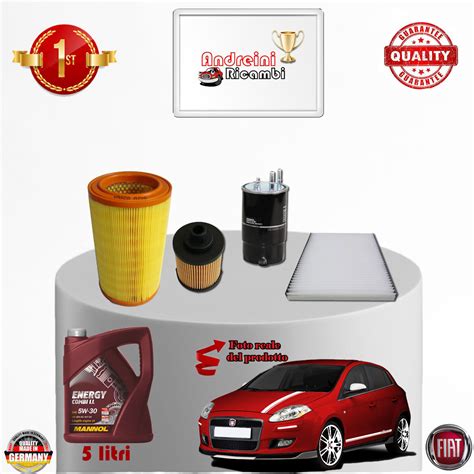 Kit Tagliando Filtri Olio Fiat Bravo Ii Multijet Kw Cv Dal