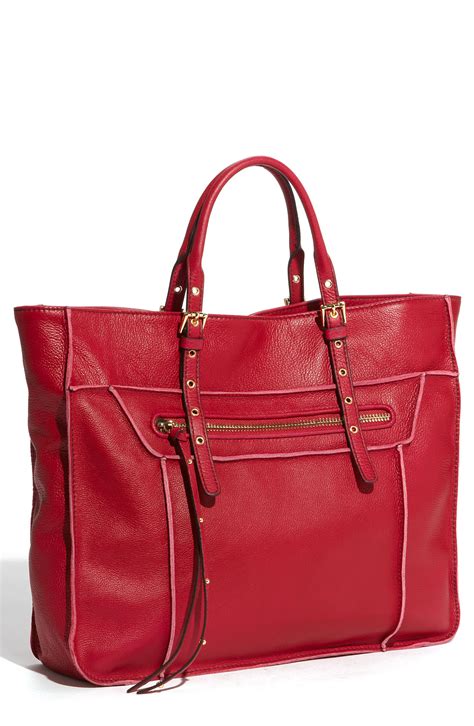 Steven By Steve Madden France Leather Tote In Red Raspberry Lyst