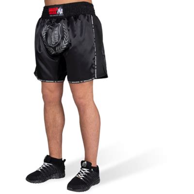 Short De Muay Thai Et Kickboxing Murdo Noir Gorilla Wear