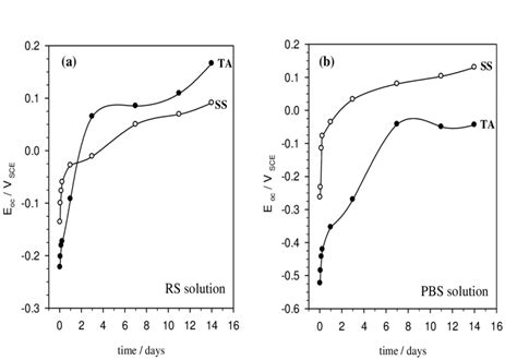 Evolution Of The OCP E Oc V SCE For Both 316L Stainless Steel SS