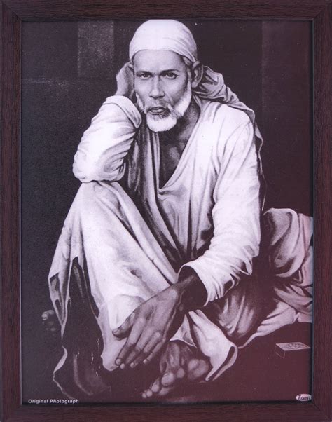 Buy Handicraft Shirdi Sai Baba Black And White Wall Hanging Painting