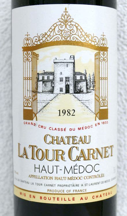 1 Fl Château La Tour Carnet 1982 Grand Cru Classé Haut Médoc Kaufen