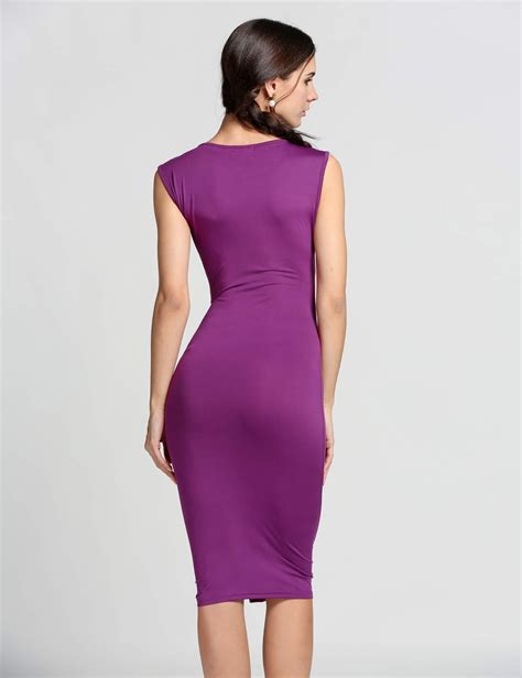 Robe De Soirée Moulante Sexy élégante Femme Violet Violet Achat