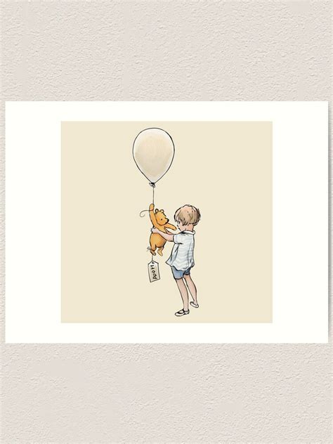 Classic Winnie The Pooh Christopher Robin And Pooh Art Print For