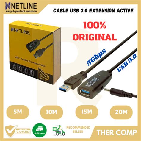 Jual Kabel Usb 30 Extension Aktif 20 Meter With Power Adapter Netline 5m Jakarta Pusat