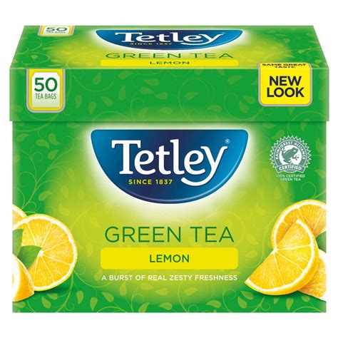 Tetley Green Lemon Tea Bags 50 Per Pack British Online