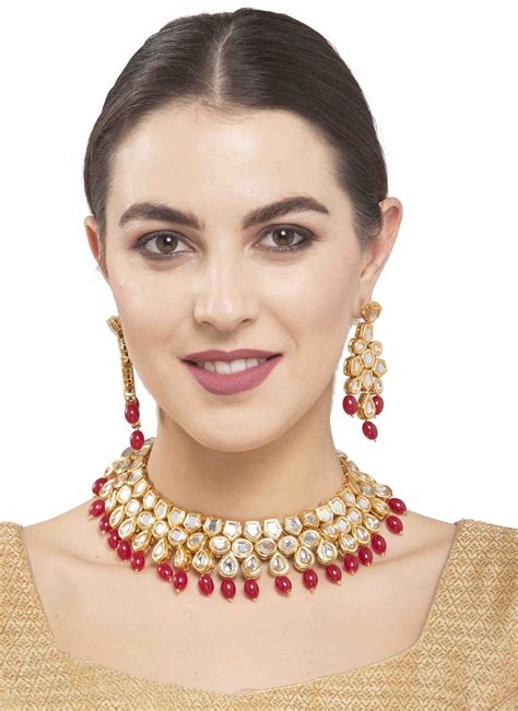 Gold Color Necklace Set Buy Online Jewelry