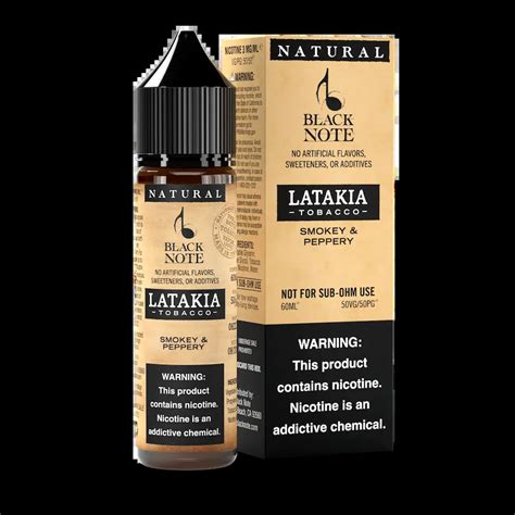 Latakia Tobacco Eliquid Black Note