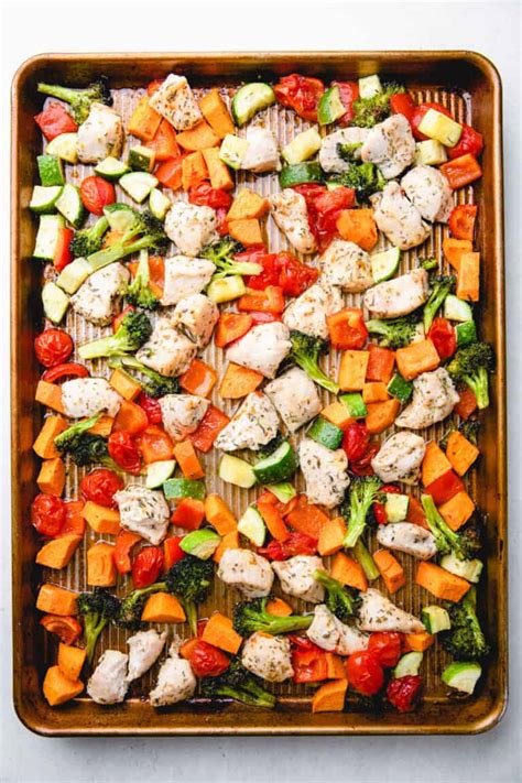 Sheet Pan Chicken And Veggies Veronikas Kitchen