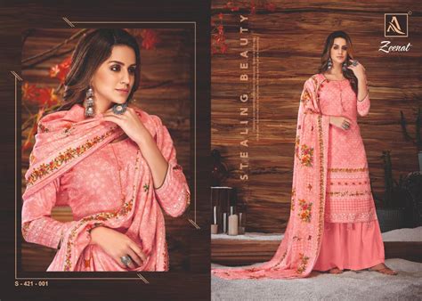 Alok Suits Zeenat Pure Pashmina Jacquard Digital Style Print With