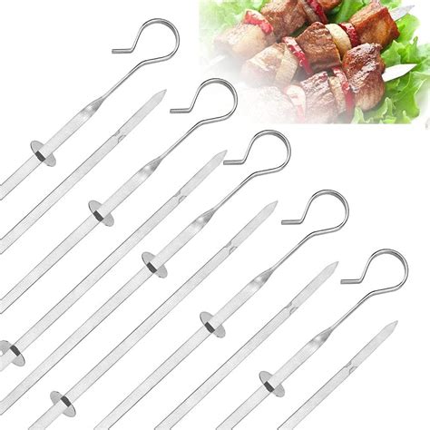 Favengo Pcs Brochettes Barbecue En Acier Inoxydable Cm