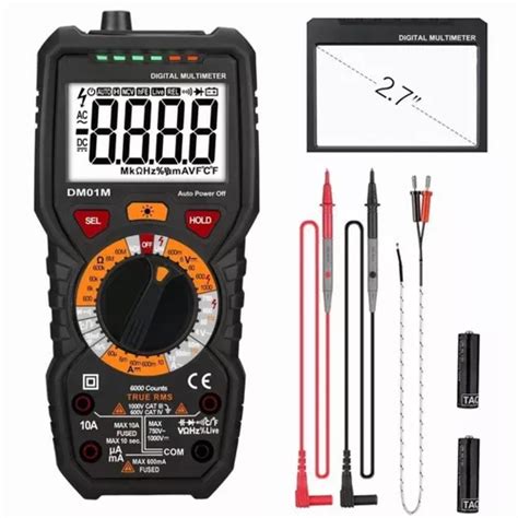 Multimetro Digital Profesional Trms Ncv De 6000 Cuentas Lcd Meses Sin Interés