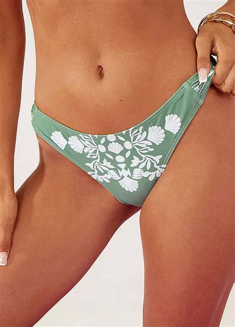 Ornamental Print Ruched Side Bikini Bottoms By Accessorize Look Again