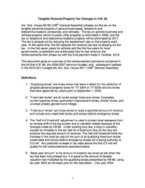 Fillable Online Tangible Personal Property Tax Changes In H Fax Email