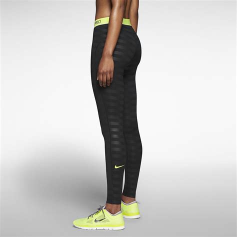 The Nike Pro Hyperwarm Compression Embossed Womens Tights Training