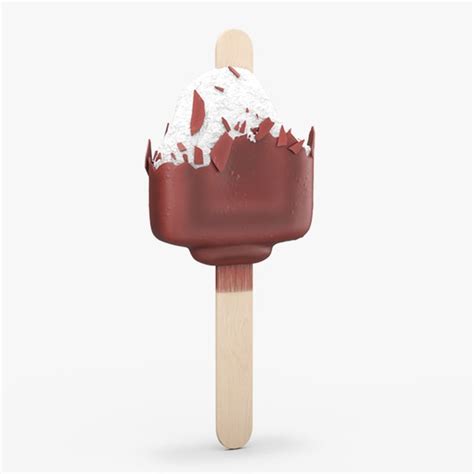 Eaten Chocolate Dipped Vanilla Ice Cream Bar 3D 모델 TurboSquid 2069311