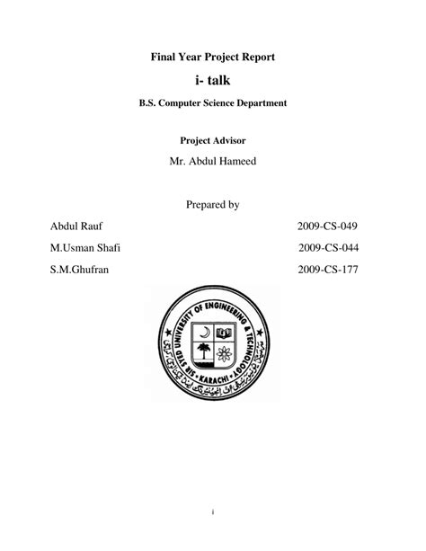 Final Year Project Report Pdf