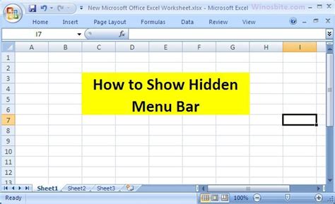 Show Menu Bar In Excel - IMAGESEE