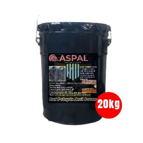 Aspal Cair 20 Kg Emulsi Pelapis Cat Tembok Waterproof Untuk Atap Tembok