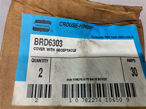 Crouse Hinds Brd 6303 Explosion Proof Receptacle Cover 250vac 30a For Sale Online Ebay