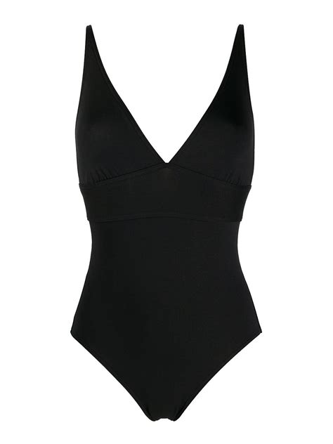Eres Larcin One-Piece Triangle Swimsuit - Black|011503NOIR