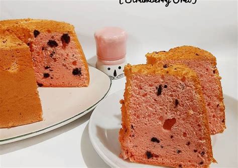 Resep Chiffon Cake Black Pink Strawberry Oreo Oleh Armina Puji Utari Cookpad