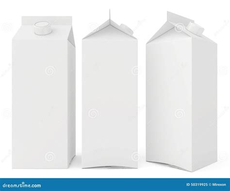 Milk Cartons Isolated On White Background 3d Stock Illustration