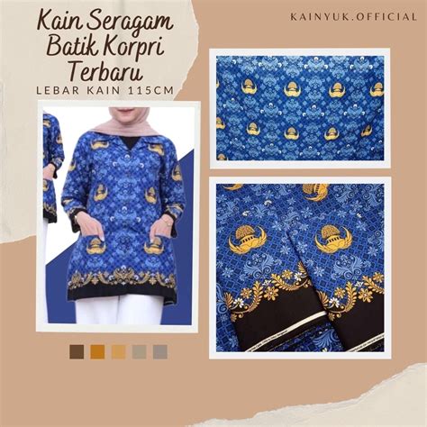 Jual KAIN BATIK KORPRI TERBARU ORIGINAL COTTON 40 S Seragam Batik