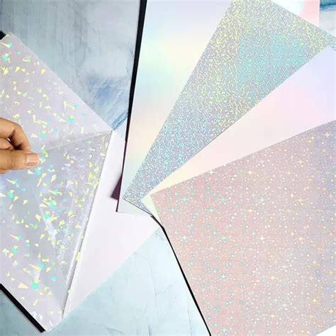 Hojas De Papel Adhesivo Holográfico Transparente Laminador en venta en