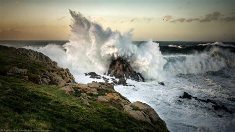 Fondos De Pantalla Paisaje Mar Rock Apuntalar Cielo Olas Costa