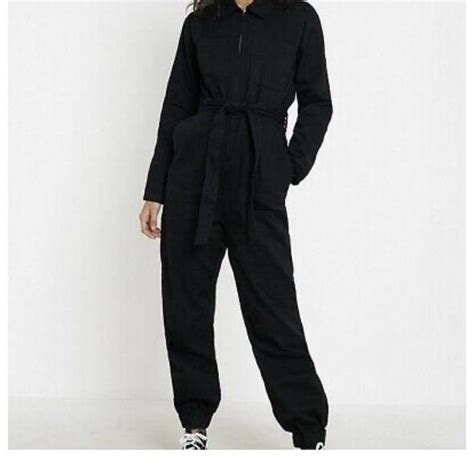 Urban Outfitters Black Cord Boiler Suit Overalls Depop