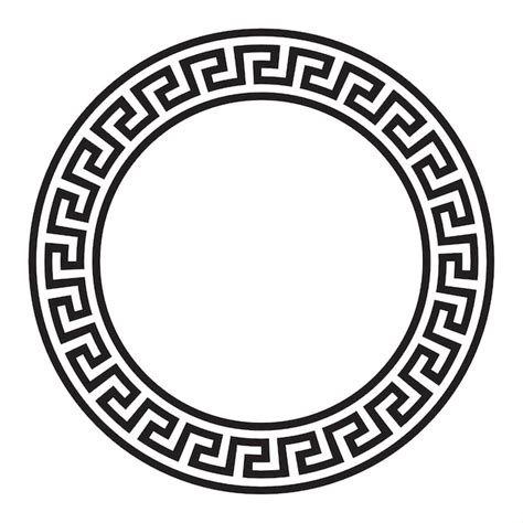 Premium Vector Circular Vector Greek Ornament Eps National Antique Round Pattern