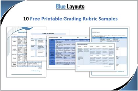 Grading Rubric Templates feature image – Blue Layouts