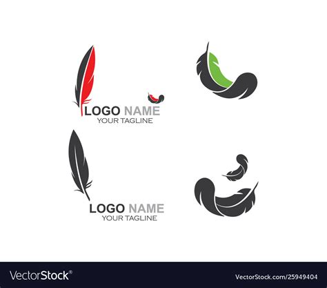 Feather Icon Template Royalty Free Vector Image