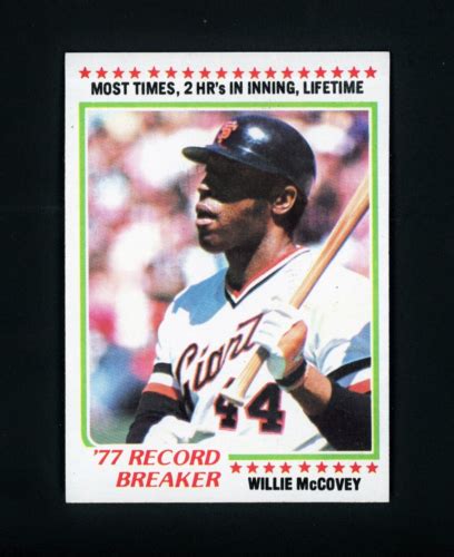 Willie Mccovey Topps Record Breaker Hof San Francisco Giants