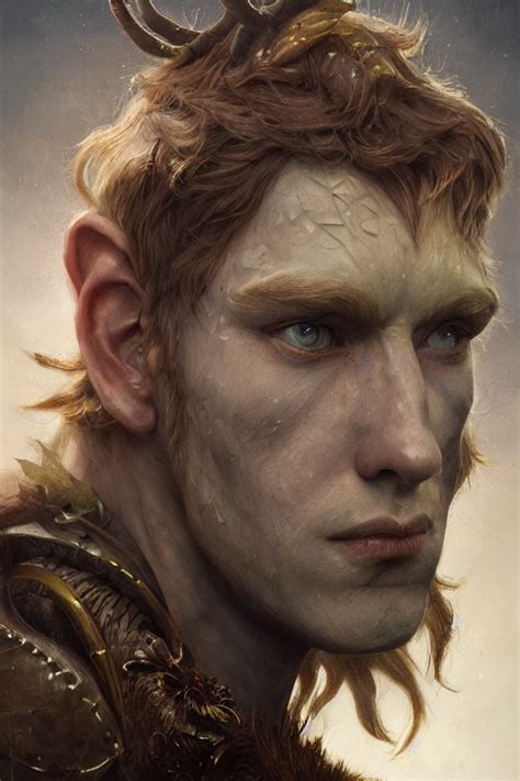 Krea Ai Closeup Portrait Shot Of Domhnall Gleeson As Puck