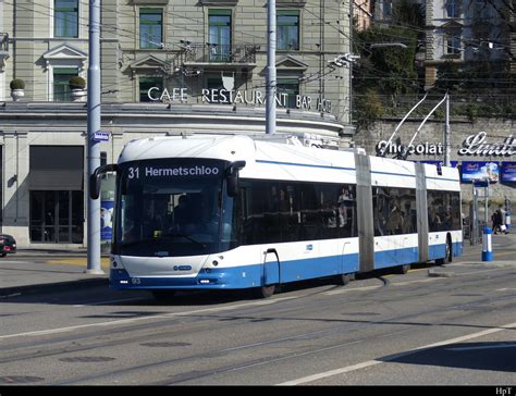 VBZ Hess Trolleybus Nr 93 unterwegs in Zürich am 06 03 2022 Bus bild de