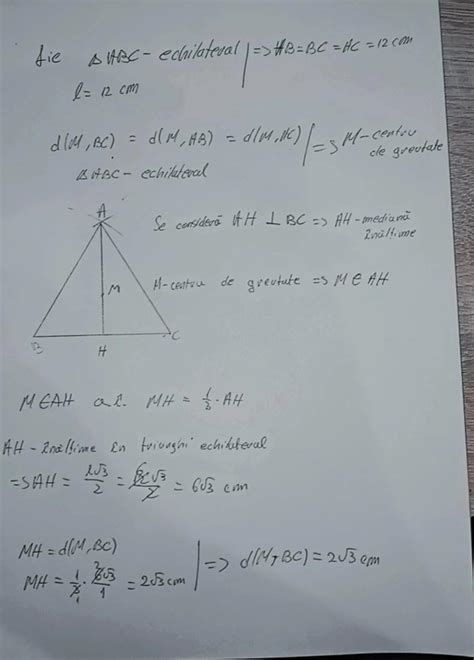 3 În figura alăturată este reprezentat triunghiul echilateral ABC cu