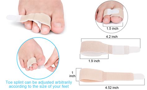 12 Pack Fabric Hammer Toe Corrector Reusable Broken Toe Protectors