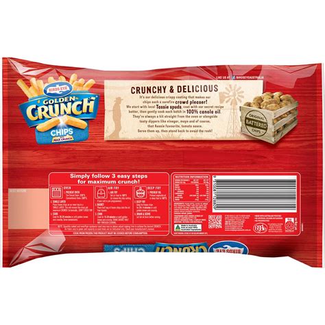 Birds Eye Golden Crunch Straight Cut Chips 900g Woolworths