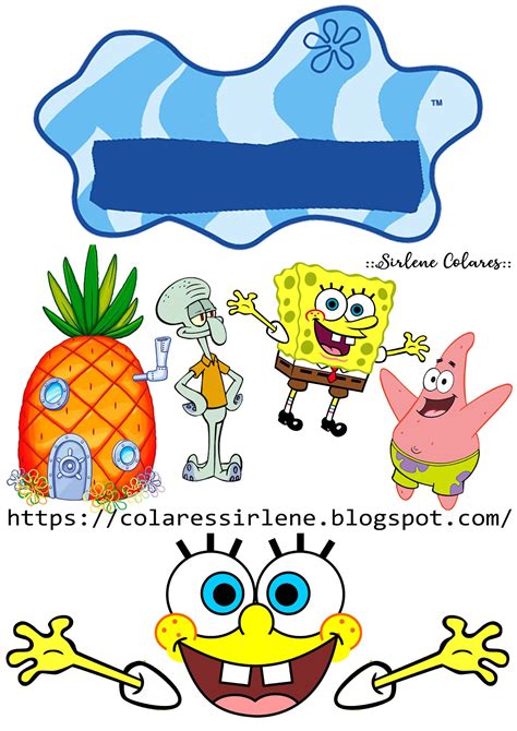 Topo De Bolo Para Imprimir Gr Tis Infantil E Adulto Bob Esponja